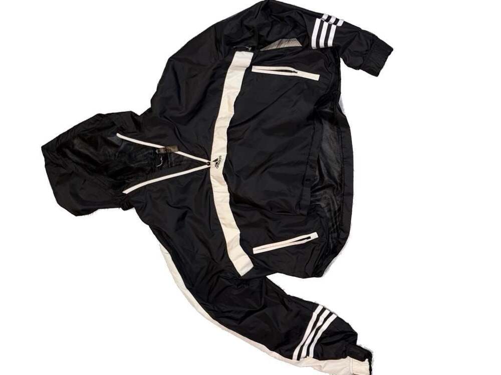 Adidas Women's Cropped Half-Zip Windbreaker Jacket Black White